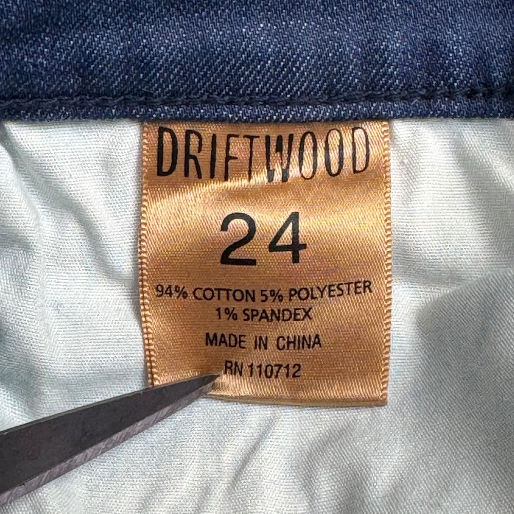 Driftwood Marilyn‎ Embroidered Blue Denim Jeans 24 - Picture 7 of 13